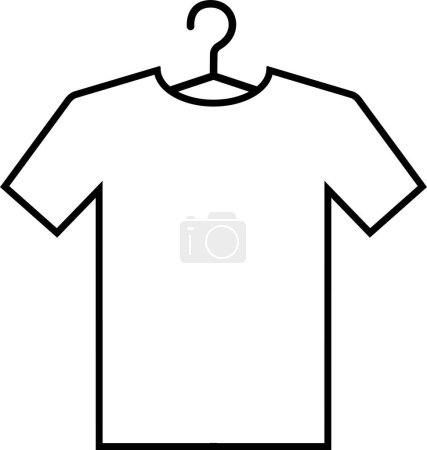 Ilustración de Señal de icono de percha de camisa. Ropa signos y símbolos. - Imagen libre de derechos