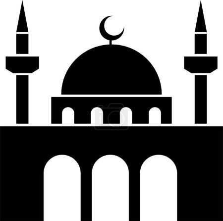 Icône Masjid. Lieu de prière pour les musulmans.
