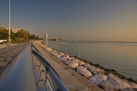 Photo for Morning view in Alkhobar Corniche area Saudi Arabia - Royalty Free Image