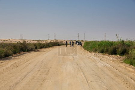 Photo pour Vue du matin au désert de Dammam Arabie Saoudite. - image libre de droit
