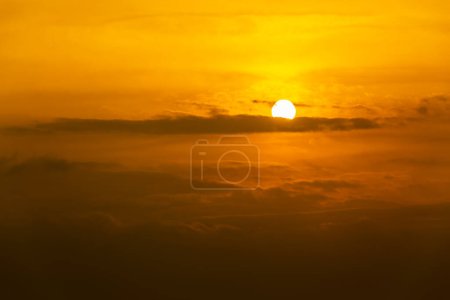 Photo for Dramatic sunrise clouds view in Alkhobar sea side Saudi Arabia. City : Khobar, Country : Saudi Arabia. - Royalty Free Image
