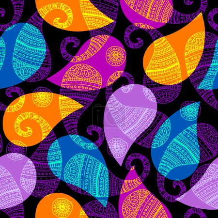 Illustration for Seamless pattern Paisley pattern background.. Vector image. - Royalty Free Image