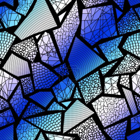 Illustration for Seamless mosaic art pattern. Abstract art background.. Vector image. - Royalty Free Image