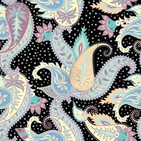 Illustration for Seamless pattern Paisley pattern background.. Vector image. - Royalty Free Image