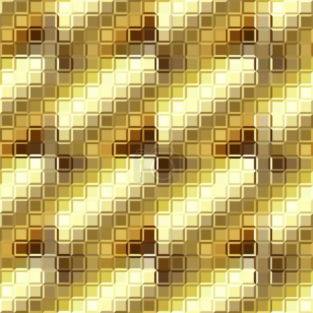 Illustration for Abstract reeded glass texture.. Patterned glass effect background. Seamless vector pattern. Textured gold glass surface. - Royalty Free Image