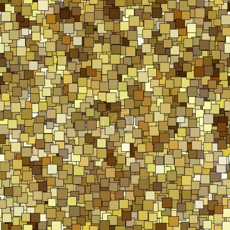 Téléchargez les illustrations : Texture de paillettes d'or sans couture isolée sur fond d'or. Sparkle décoration de confettis dorés design. - en licence libre de droit
