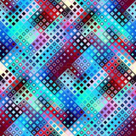 Ilustración de Patrón inconsútil de onda de píxel de color. Patrón de arte de píxeles vectores - Imagen libre de derechos