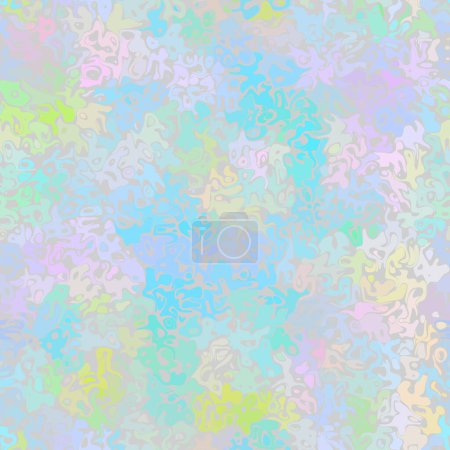 Ilustración de Color abstracto formas onduladas patrón sin costuras. Patrón vectorial. Colores pastel suaves - Imagen libre de derechos