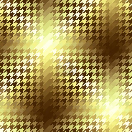 Téléchargez les illustrations : Diagonale motif à carreaux d'or. Petit motif de dents de poule. Image vectorielle transparente. - en licence libre de droit