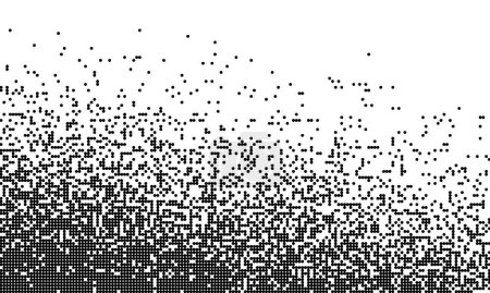 Ilustración de Negro sobre fondo blanco. Blanco y negro disuelven efecto grunge. Ilustración vectorial - Imagen libre de derechos