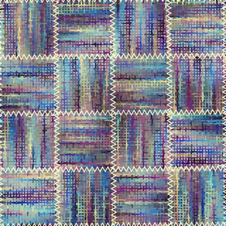 Seamless background pattern. Imitation of a patchwork pattern of rough canvas patches.