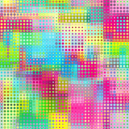 Ilustración de Patrón inconsútil de puntos pequeños de color. Patrón de arte de píxeles vectores - Imagen libre de derechos