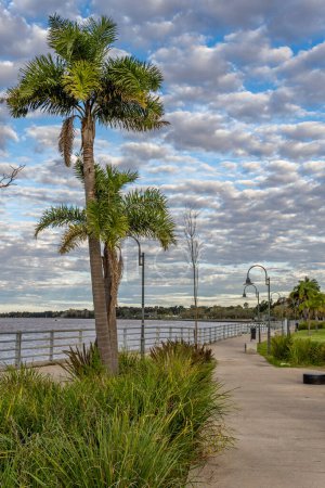 Photo for View of the San Fernando waterfront. It is the most important recreational walk in the city - Royalty Free Image