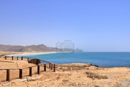 Photo for A beautiful view on the Mughsail Beach, Salalah Oman. Fantastic seascape of Indian Ocean - Royalty Free Image