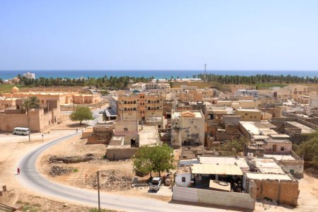 Photo for Coastside view from Taqah plateau near Salalah, Dhofar, Sultanate of Oman - Royalty Free Image
