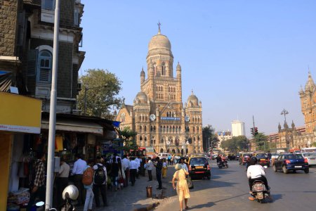 Photo for December 21 2022 - Mumbai, Maharashtra in India: BMC municipal building in Mumbai City - Royalty Free Image