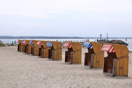 Photo for May 05 2023 - Wismar, Mecklenburg-Vorpommern in Germany: The beach of Timmendorf on baltic sea island Poel - Royalty Free Image