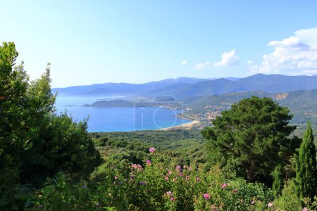 Photo for View of the Gulf of Liscia in Calcatoggio, Ajaccio, Corsica in France - Royalty Free Image