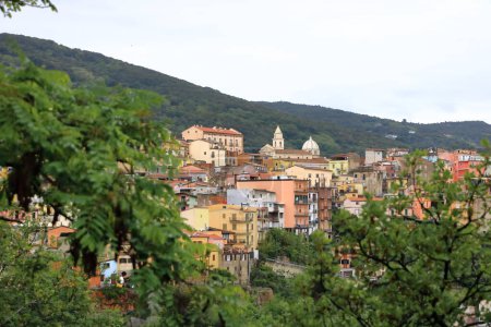 Photo for The view to Lanusei, a sardinian town on Barbagia mountain - Royalty Free Image