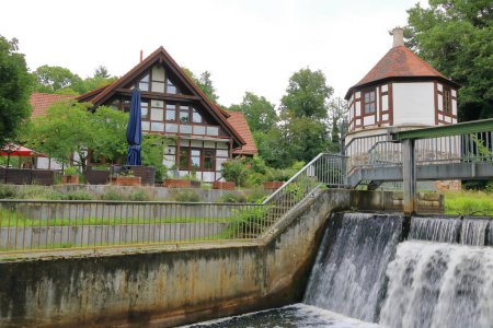 Foto de Un molino de agua cerca de Brandeburgo, Alemania, llamado Neue Muehle - Imagen libre de derechos