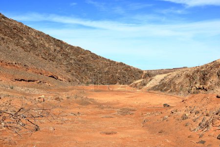 Embalse de los Molinos, Fuerteventura, Islas Canarias: zona de salida del antiguo embalse