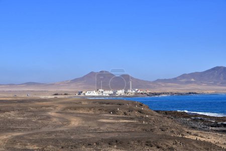 península Jandia en Fuerteventura y el mar cerca del pueblo de Puerto de la Cruz, Islas Canarias
