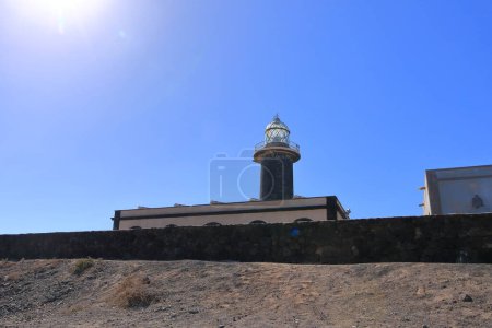 Blick auf den Punta Jandia Leuchtturm in der Nähe von Puerto de la Cruz, Fuerteventura in Spanien