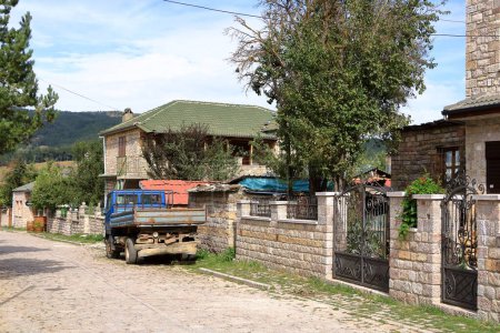Photo for September 14 2023 - Voskopoja in Albania: lonely streets at lunchtime - Royalty Free Image