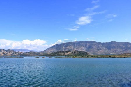 the Shore of Lake Butrint lagoon in Butrint National Park, Albania