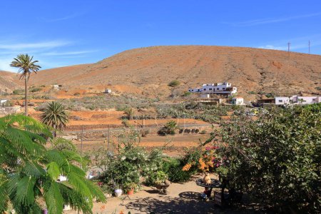 landscape of historic town of Betancuria, the oldest village on the Canary Islands, Fuerteventura in Spain