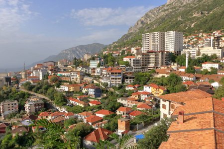 Blick über die Altstadt von Kruja, Albanien.