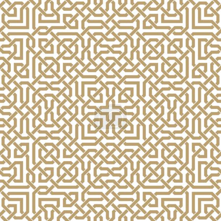 Ilustración de Patrón cuadrado sin costuras en estilo árabe auténtico. Ilustración vectorial - Imagen libre de derechos
