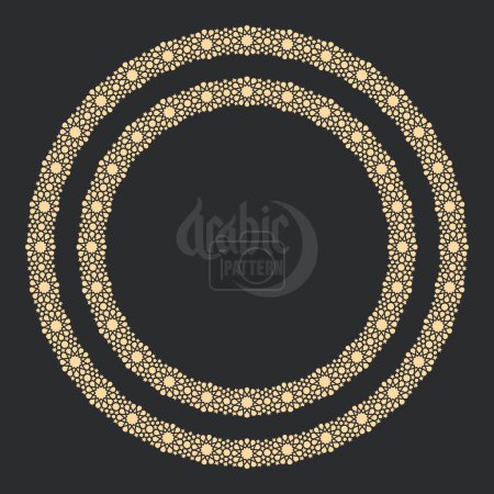 Ilustración de Patrón de marco de círculo sin costuras en estilo árabe auténtico. Ilustración vectorial - Imagen libre de derechos