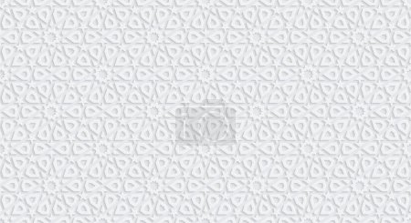 Ilustración de Patrón gris sin costuras en estilo árabe auténtico, mosaico blanco. Ilustración vectorial - Imagen libre de derechos