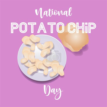 Signes et insignes vectoriels de la Journée nationale des croustilles de pomme de terre