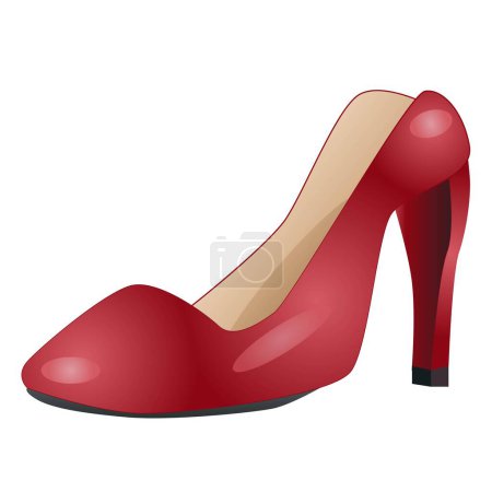 Zapatos de mujer con ilustración vectorial de tacón alto