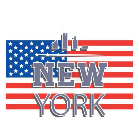 Illustration for New York City Sign Vector T-shirt Graphics - Royalty Free Image