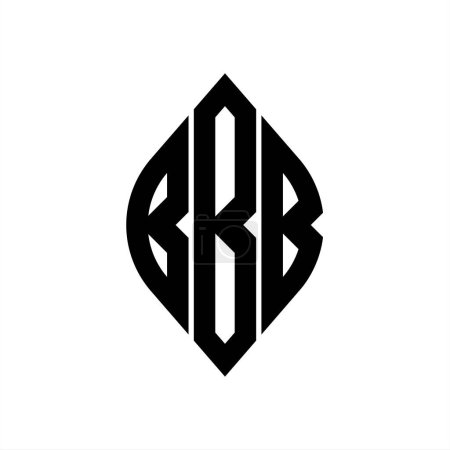 Téléchargez les illustrations : Logo B Courbe logotype Monogramme étendu 3 lettres Alphabet Polices Logo Logotype Broderie - en licence libre de droit