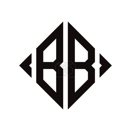 Téléchargez les illustrations : Logo B. Monogramme logotype 2 lettres Alphabet Polices Logo Broderie - en licence libre de droit