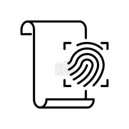 Thumbs print paper record icon from Criminal law and justice collection