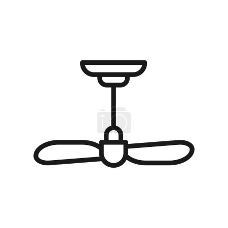 Ceiling Fan Icon. Home cooling Electronic and Household appliance.