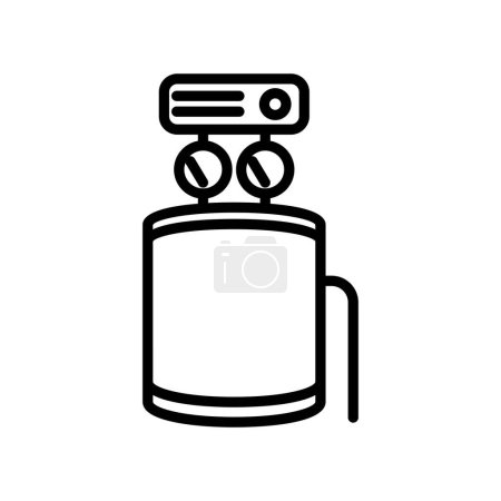 Ilustración de Combinación caldera calentador de agua icono - Imagen libre de derechos