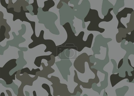Nahtloser grüner Tarnmustervektor für militärische Textilien. Verwendbar für Jacket Pants Shirt und Shorts. Armee-Camo-Design für Stoffdruck und Tapeten.
