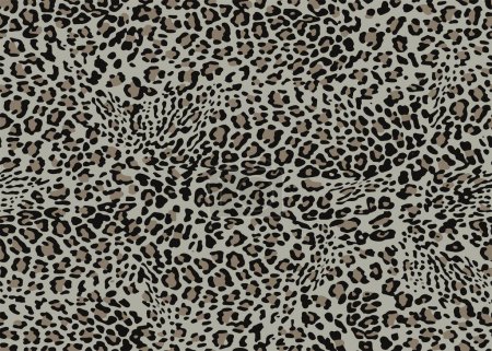 Illustration for Full seamless leopard cheetah texture animal skin pattern. Textile fabric print. Suitable for fashion use. Vector illustration. - Royalty Free Image