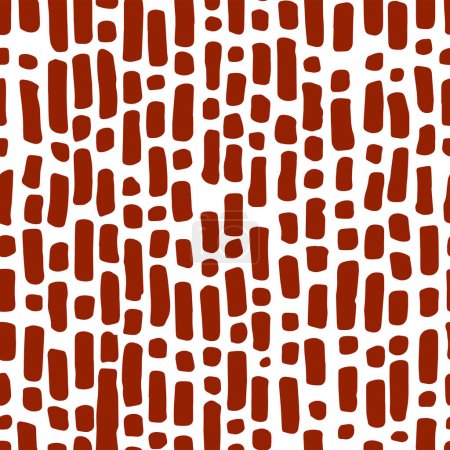 Ilustración de Grunge vertical sin costura completa formas textura patrón vector. Diseño rojo para la impresión de tela textil y papel pintado. Diseño para la moda y el fondo de diseño del hogar. - Imagen libre de derechos