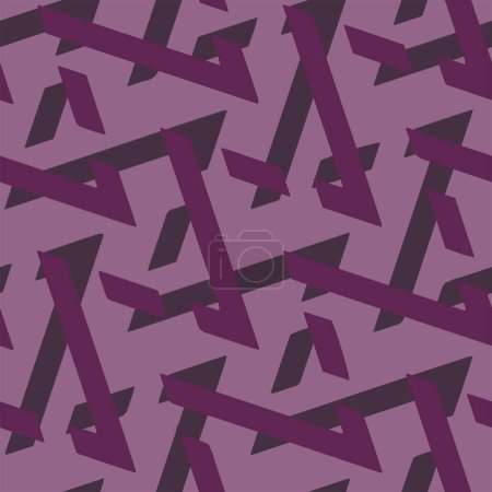 Ilustración de Patrón de textura decorativa sin costura completa. Rosa púrpura geométrico multiusos para la impresión de tela textil. Fondo de diseño de moda y hogar. Ilustración vectorial. - Imagen libre de derechos