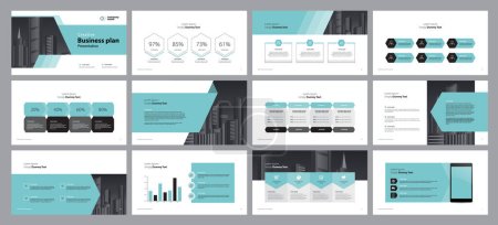 Illustration for Business presentation template design backgrounds and page layout design for brochure, book, magazine, annual report and company profile, with info graphic elements graph design concept - Royalty Free Image