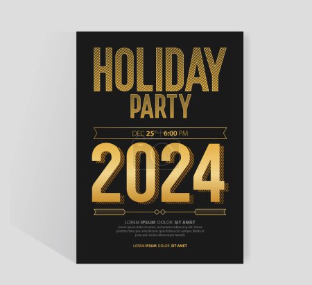 Foto de Diseño de ilustración vectorial para fiesta de vacaciones y feliz año nuevo invitación volante cartel y tarjeta de felicitación plantilla - Imagen libre de derechos