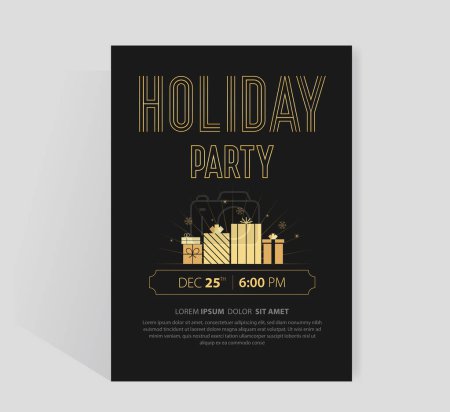 Foto de Diseño de ilustración vectorial para fiesta de vacaciones y feliz año nuevo invitación volante cartel y tarjeta de felicitación plantilla - Imagen libre de derechos