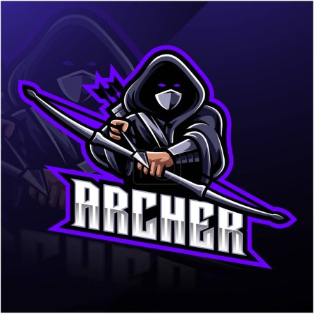 Photo for Archer esport mascot logo design - Royalty Free Image